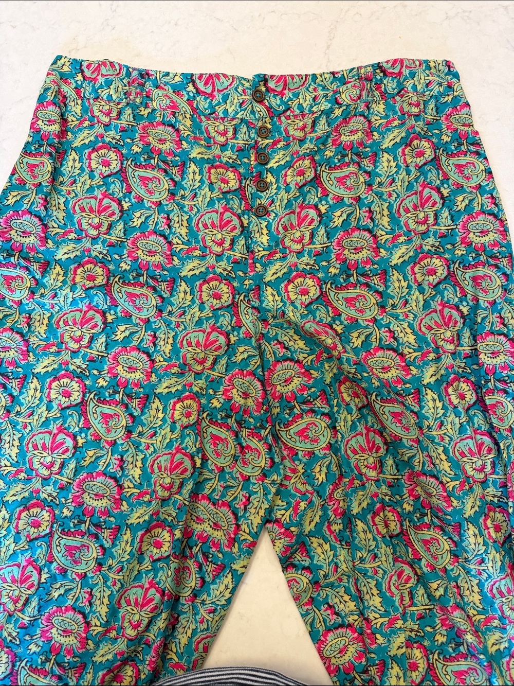Sundance Boho Cotton Floral Wide-Leg Women’s Pants Size XL - Picture 3 of 10